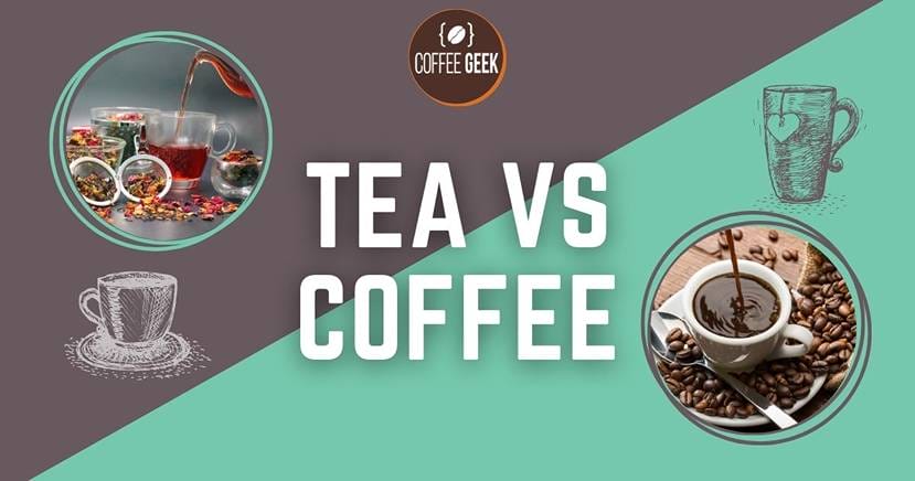 Tea vs coffee comparison.