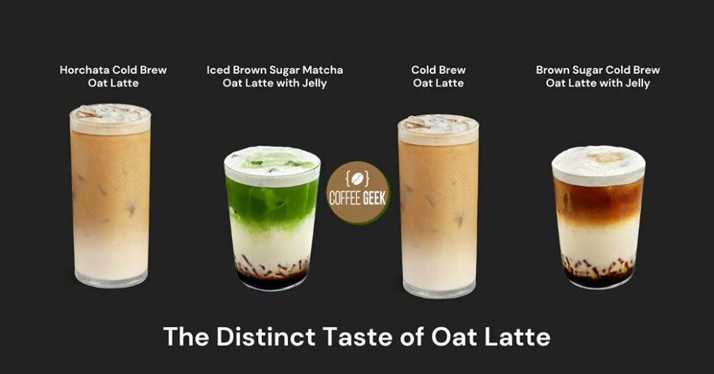 The distinct taste of oat latte.