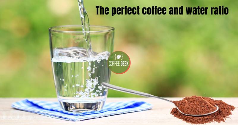 The perfect coffee and water ratio.