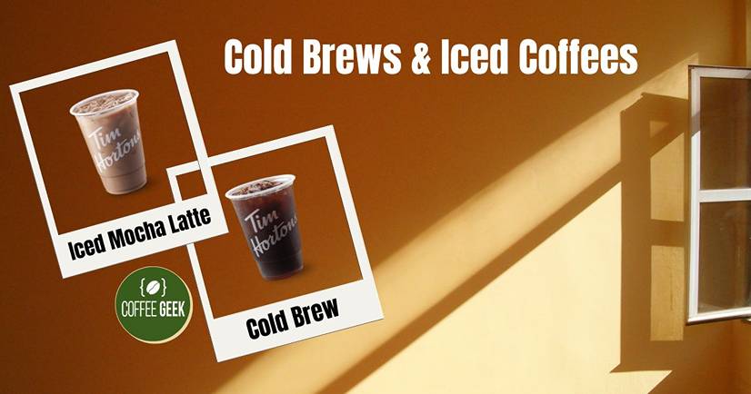 Cold brews and iced coffees.