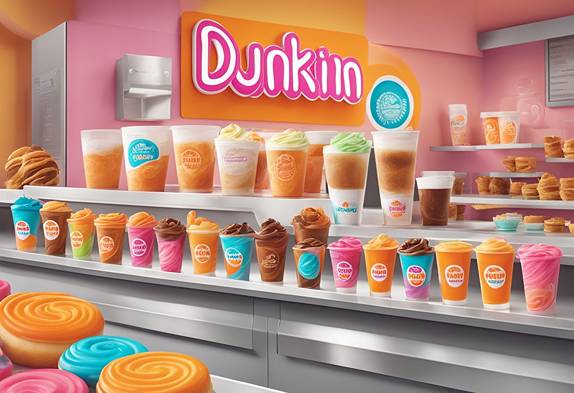 Dunkin donuts is a donut shop with many different flavors of donuts.