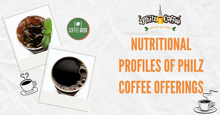 Nutritional profiles of philz coffee offerings.