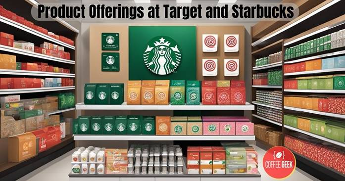 Product offerings at target and starbucks.