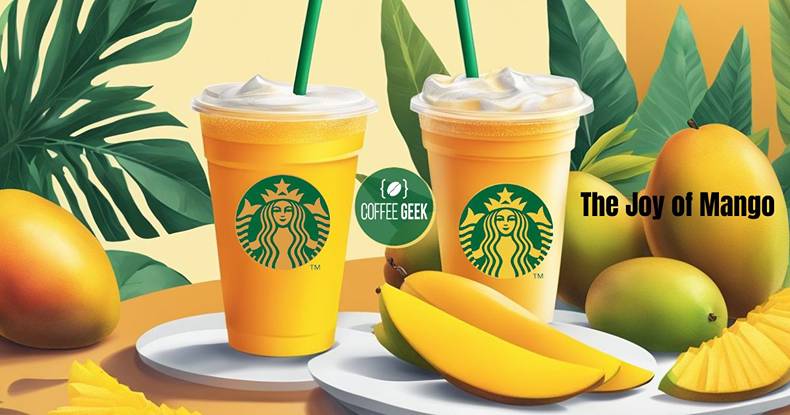 Starbucks the joy of mango.