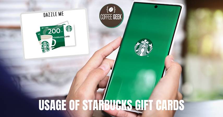 A person holding a starbucks gift card.