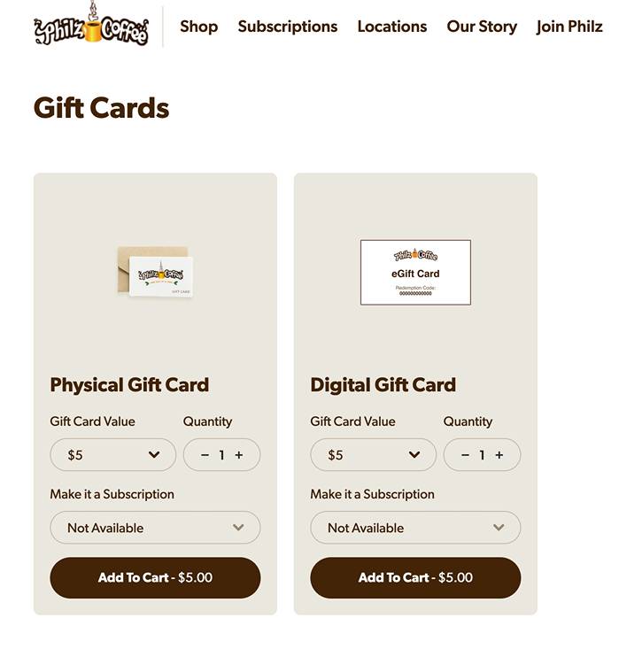 Where Can I Buy a Philz Gift Card