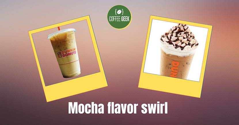 Two pictures of mocha flavor swirl.