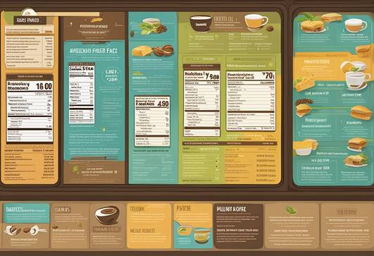 A menu design for a coffee shop.