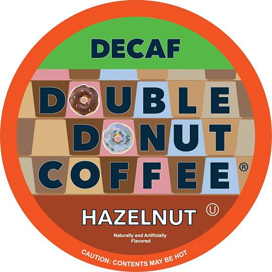 Double Donut Coffee Hazelnut Decaf Pods