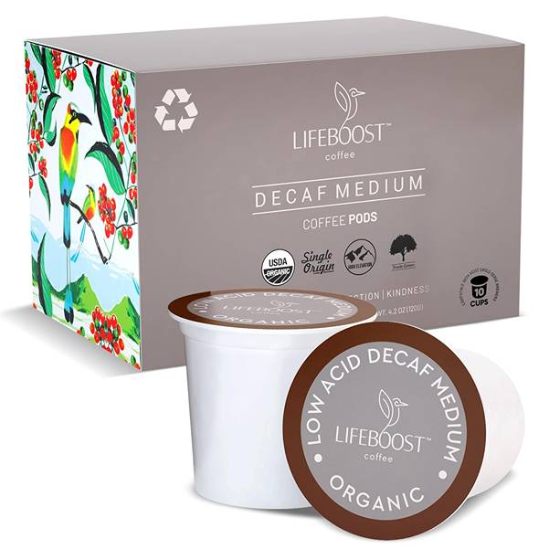 Lifeboost Organic Decaf Coffee K Cups