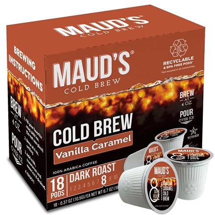 Maud's Vanilla Caramel Cold Brew Coffee Pods